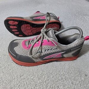 Altra Running Shoes Youth 6‎ Gray Pink Zero Drop Mesh Athletic Sneakers A4333-3